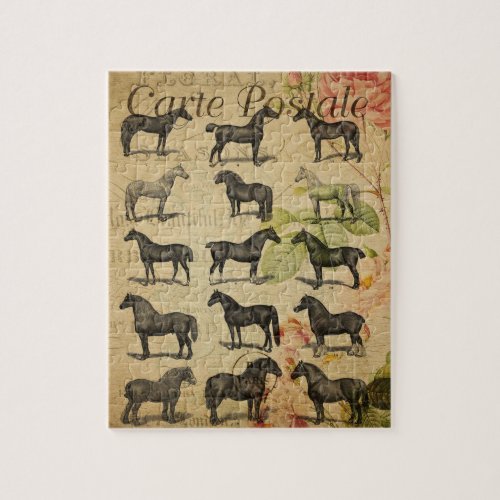 Vintage French Horse Jigsaw Puzzle
