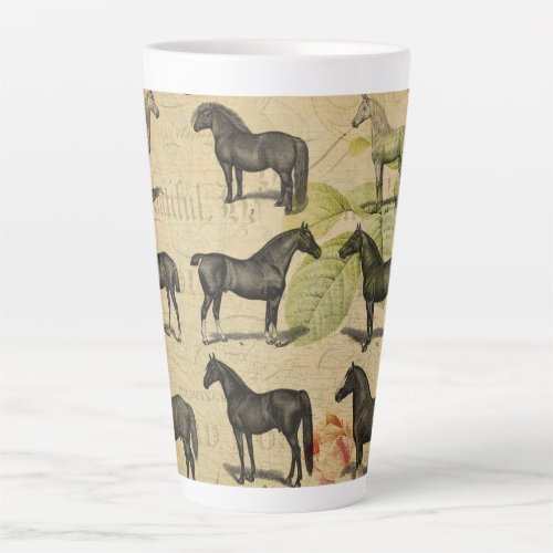 Vintage French Horse Latte Mug