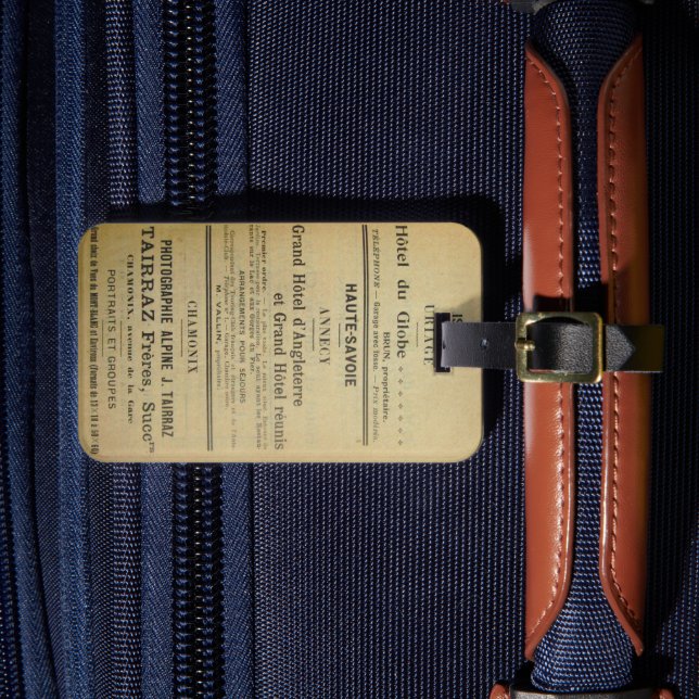 Étiquette De Valise Ancienne – Le Nouvel Hotel Strasbourg – Cigogne