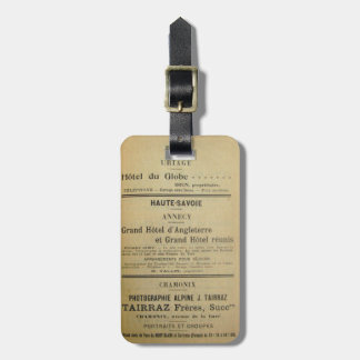 Vintage French Hotel Luggage Tag