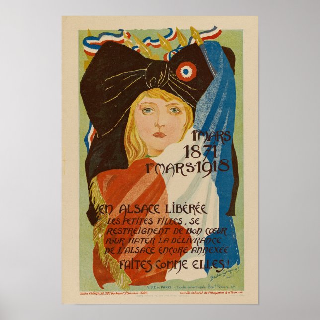 Vintage French Illustration Poster (Front)