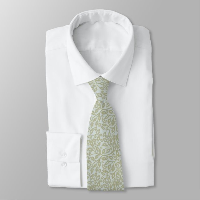 Vintage French Imperial Floral Vine Tie (Tied)