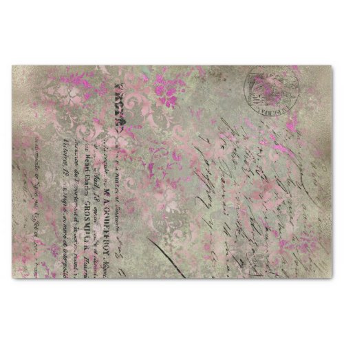 Vintage French Inspired PurpleSilver Tissue Paper
