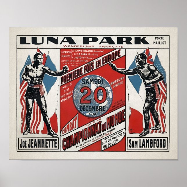 Vintage French Jeanette vs. Lanford Poster (Front)