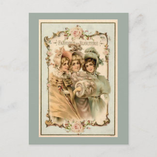 Vintage French Jewelry Factory Ad Postcard
