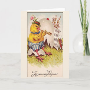 Vintage French Joyeuses Pâques Easter Card
