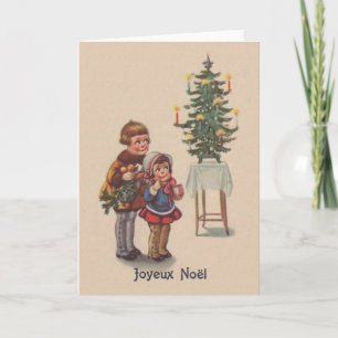 Vintage French Joyeux Noël Christmas Card