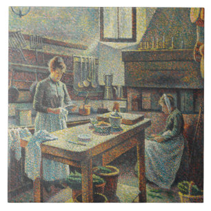 Vintage French Kitchen Ceramic Tile