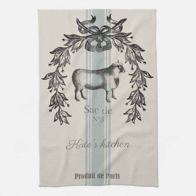 Vintage French Kitchen Towel (Vertical)