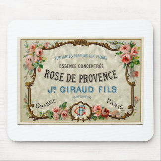 Vintage French Label Mouse Pad