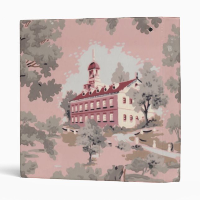 Vintage French Landscape Wallpaper Pattern Binder (Back/Spine)