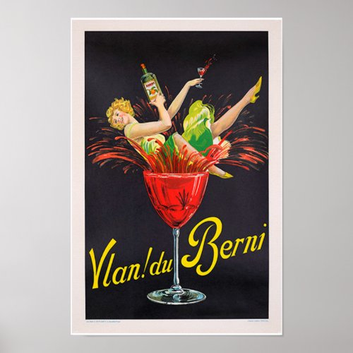 Vintage French Liqueur Alcohol Art Deco Poster