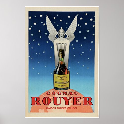 Vintage French Liqueur Alcohol Art Deco Poster