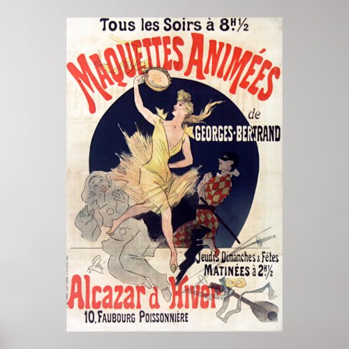 Vintage French Maquettes Animees Alcazar dHiver Poster