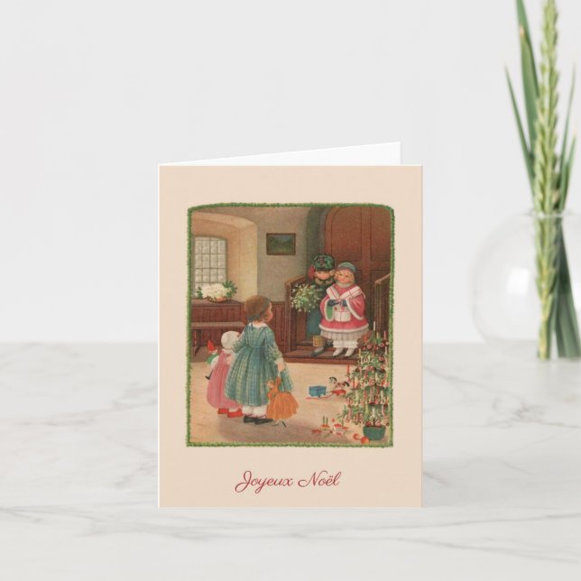 Vintage French Merry Christmas Card (Front)