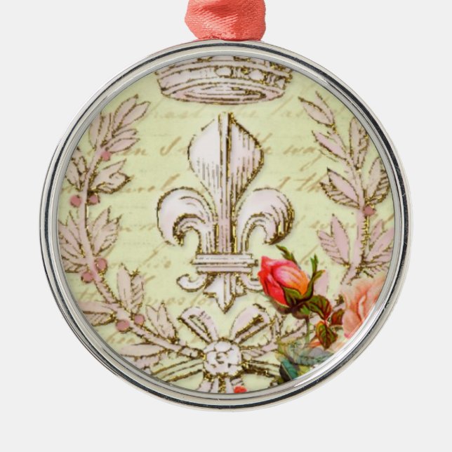 Vintage French Metal Ornament (Front)