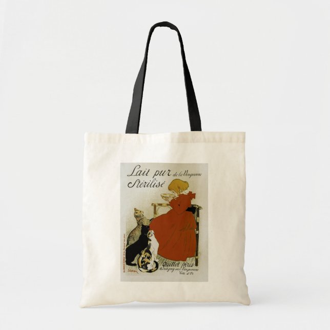 Vintage French Milk Ad Tote Bag (Front)