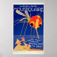 Vintage French Mosquito Pest Control Advertisement