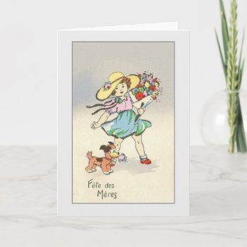 Vintage French Mother's Day Card by RetroMagicShop at Zazzle