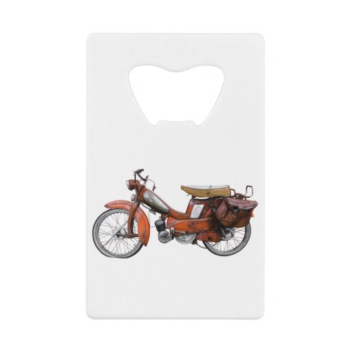 Vintage French Motobecane Moped Credit Card Bottle Opener