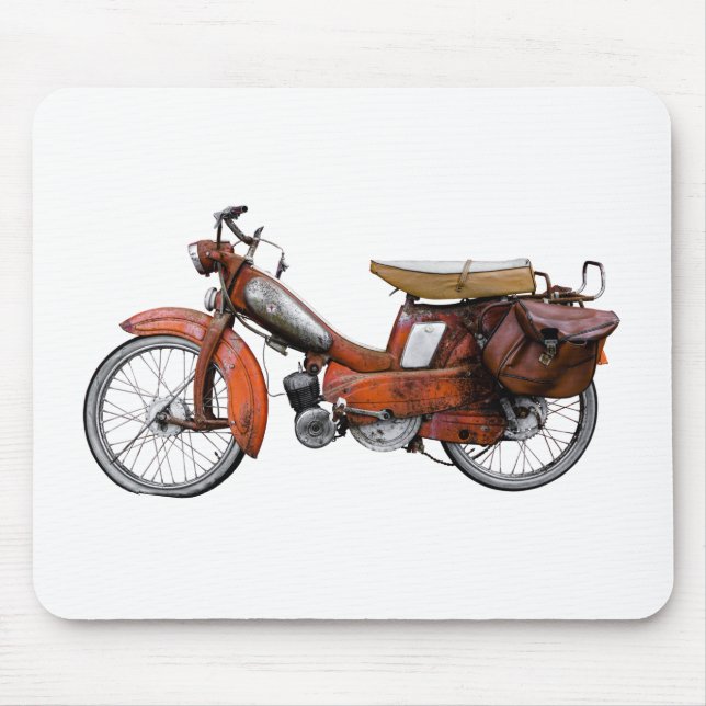 Vintage French Motobecane Moped Mouse Pad (Front)