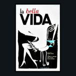 Vintage French Movie Liqueur Retro Art Deco Poster<br><div class="desc">A reproduction print of a Cuban movie Poster for French film "Beautiful LIFE" La Bella Vida Retro Art Deco poster. Digitally refurbished to bring out the original colors,  even better and fix as many imperfections as possible.</div>