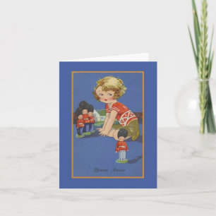 Vintage French New Year Bonne Anné Greeting Card