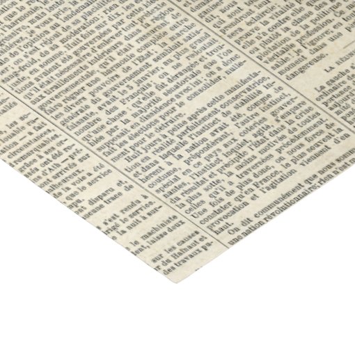 Vintage French Newspaper Tissue Paper Zazzle