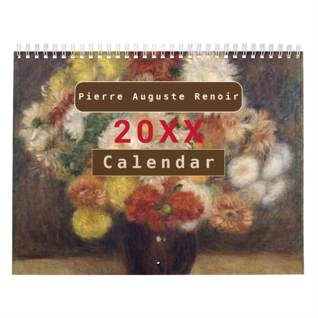 Vintage French Painter Pierre Auguste Renoir    Calendar (Cover)