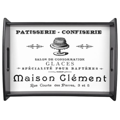 Vintage French Pastry Shop Ad Serving Tray