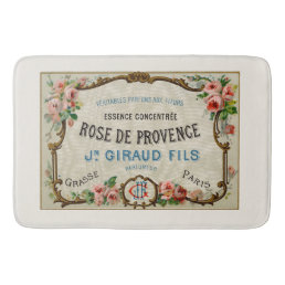 Vintage French Perfume Ad Art Bathroom Mat
