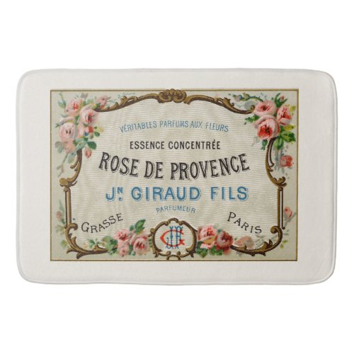 Vintage French Perfume Ad Art Bathroom Mat