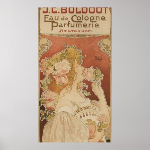 Vintage French Perfume Advertising Poster