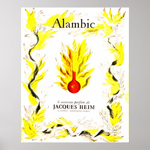 Vintage French Perfume Alambic Advertising Poster