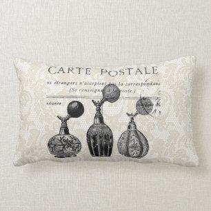 Vintage  French Perfume Bottles pillow