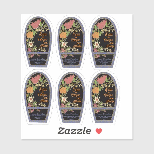 Vintage French Perfume Label - customizable (Sheet)
