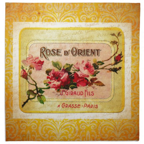 Vintage French Perfume Label Napkin