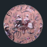 Vintage French Pink Toile Victorian Style Floral Dart Board<br><div class="desc">Vintage French Pink Toile Victorian Style Floral Design.</div>