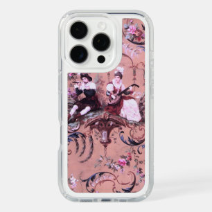 Vintage French Pink Toile Victorian Style Floral iPhone 16 Pro Case