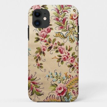 Vintage French Pochoir Rose Iphone Case by Boobins at Zazzle