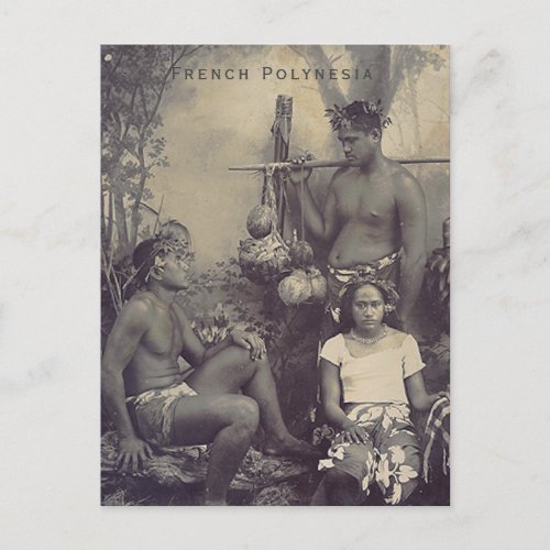 Vintage French Polynesia Travel Postcard