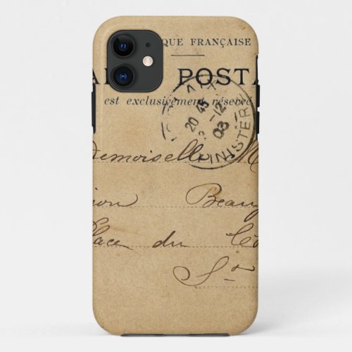 Vintage French Post Card iPhone 11 Case