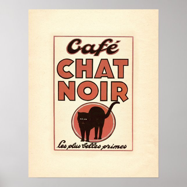 Vintage french poster "Café chat noir" (Front)