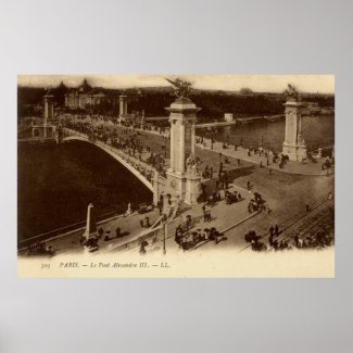 Vintage French Poster - Le Pont Alexandre III