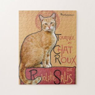    Vintage French Poster Style Orange Cat          Jigsaw Puzzle