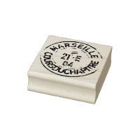 Vintage French Postmark Marseille Scrapbook Rubber