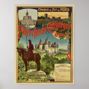Vintage French railroad advertising Poster