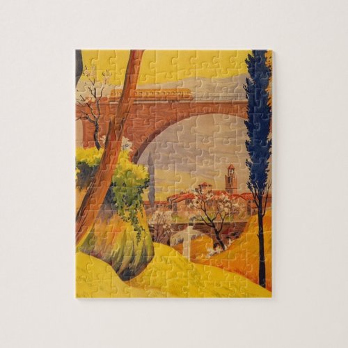 Vintage French Railroad Travel Jigsaw Puzzle