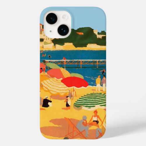 Vintage French Riviera Beach Case_Mate iPhone 14 Case