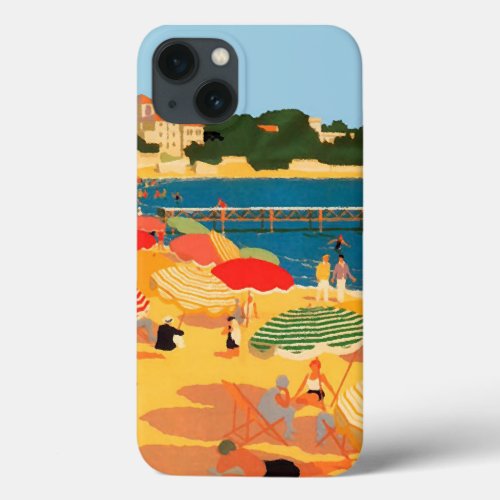 Vintage French Riviera Beach iPhone 13 Case